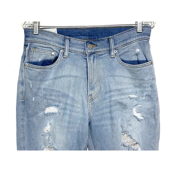 H&M Skinny Fit Coupe Moulante Jeans Mens 30x32 Distressed Ripped Grunge Skater - Picture 3 of 9